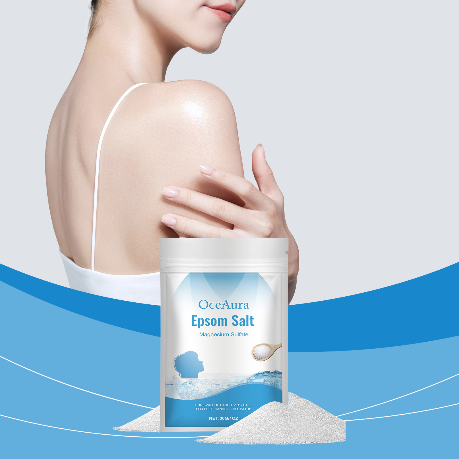 Bath Salts Magnesium - Epsom sal sulfato de magnesio hidratante