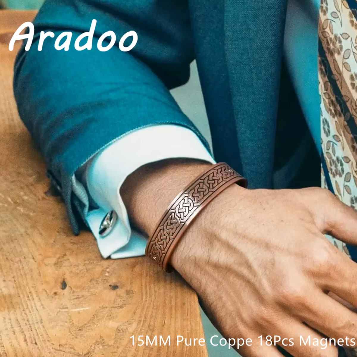 Health Wellness & Nutrition Center Llc - ARADOO-pulsera magnética de cobre puro Vintage,