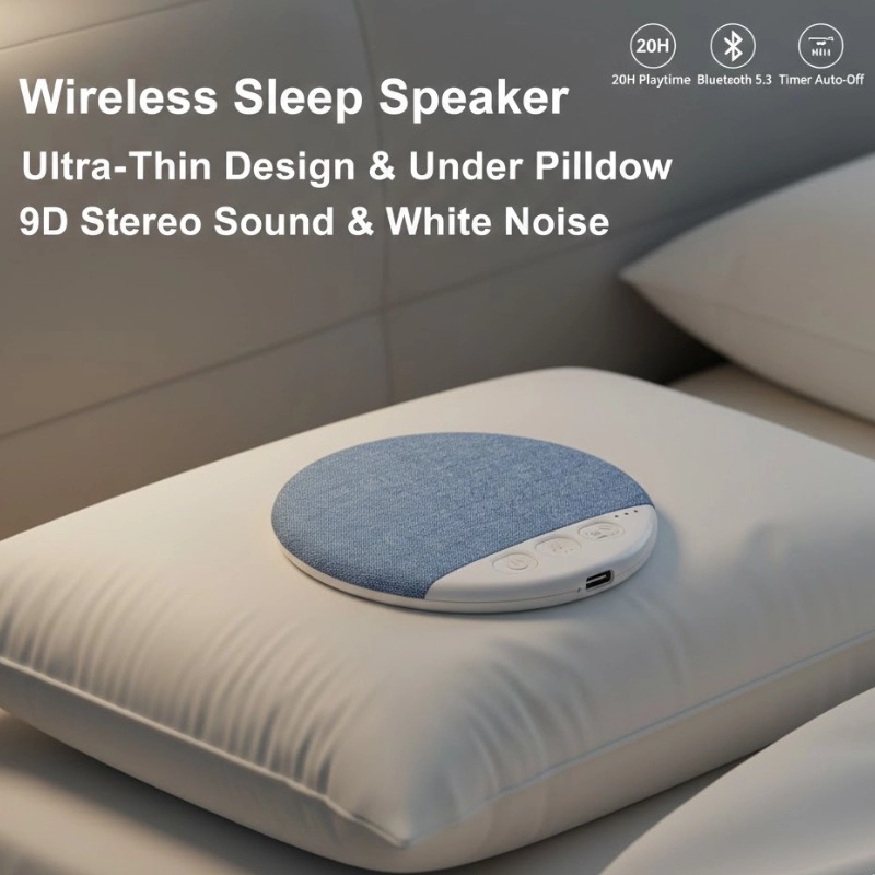 White Noise Machine Sleep - Altavoz Bluetooth para Almohada, Reproductor de