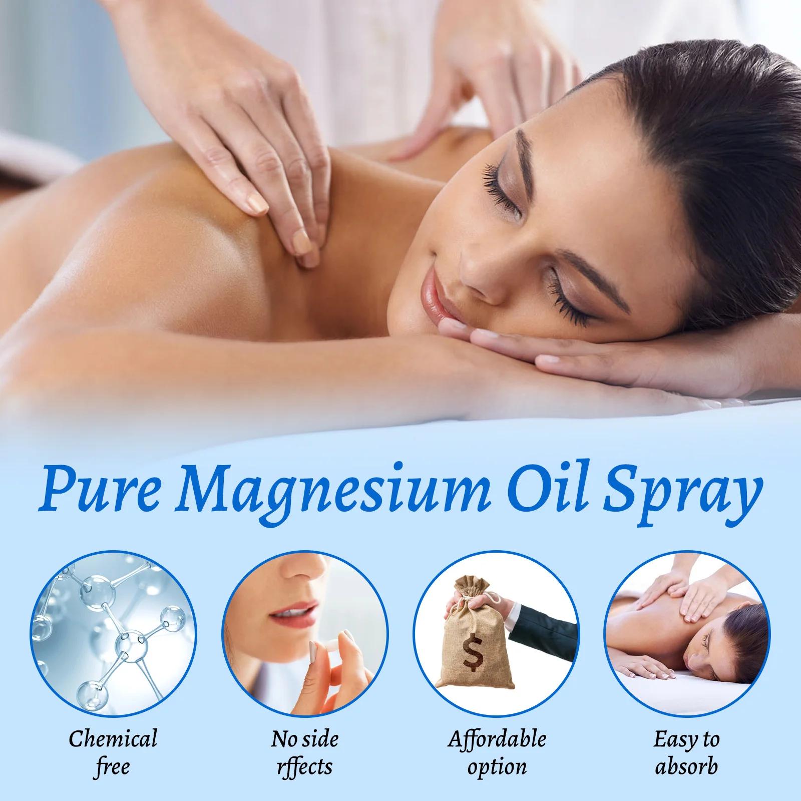 Spray de Aceite de Magnesio 60 - Bath Salts Magnesium reseña y precio