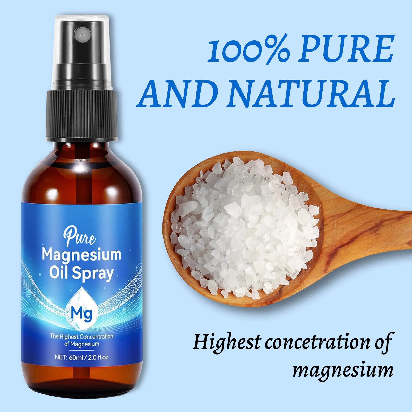 Spray de Aceite de Magnesio 60 - Bath Salts Magnesium reseña y precio