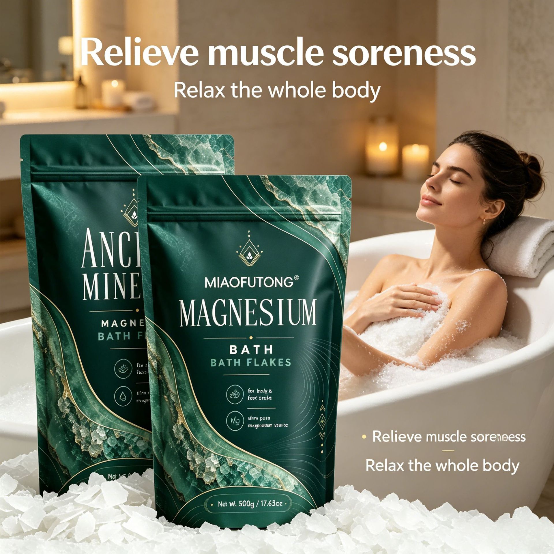 Sales de baño de magnesio mine - Bath Salts Magnesium reseña y precio